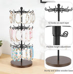 Mkono Bracelet Holder Gold Metal Rotating Bracelet Display Stand 3 Tier Jewelry - Image 4