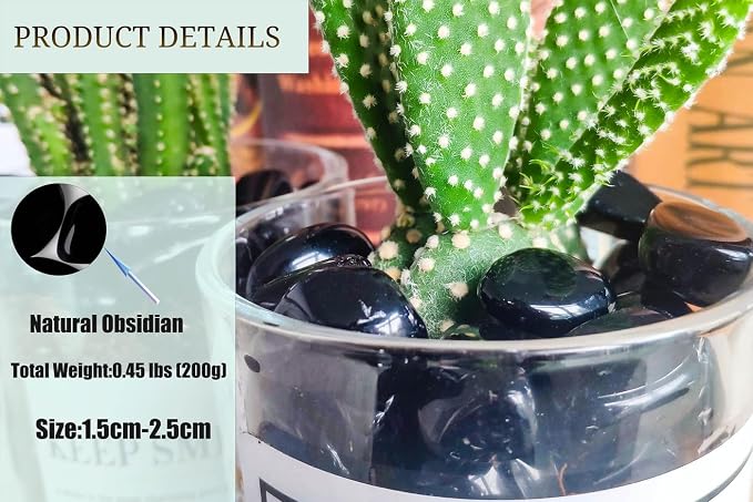 DUQGUHO Black Obsidian Natural Healing Crystals Set - Image 6