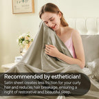 BEDELITE California King Sheets Set, Luxury Soft Taupe Satin Sheets - Image 4