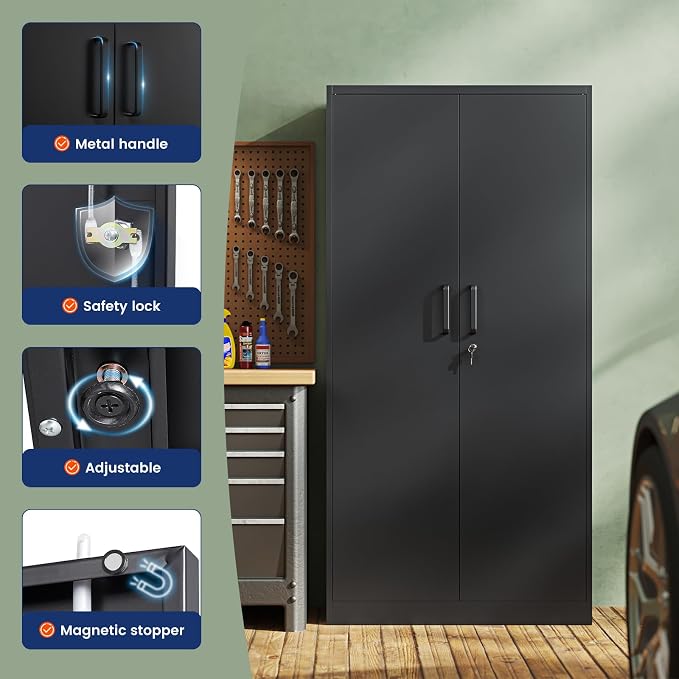 Yizosh Metal Garage Storage Cabinet - Image 4