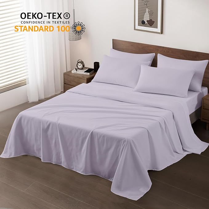 Maple&Stone Queen Flat Sheet 6 Pack, Premium Soft & Breathable, Brushed - Image 3