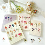 52Pcs Transparent Flora Scrapbook Stickers Pack, Colorful Wildflower Daisy Rose - Image 5