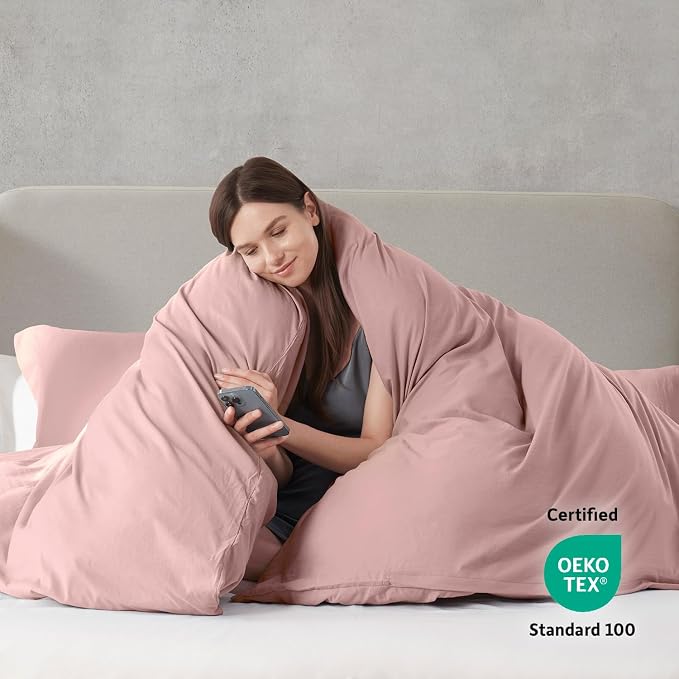 Nestl Blush Pink Duvet Cover King Size - Image 3