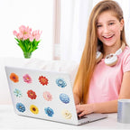 56Pcs Flower Stickers Transparent Aesthetic Flowers Stickers - Image 3