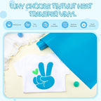 Tintnut Blue Neon Puff Heat Transfer Vinyl Roll, easy cut & weed, stretch - Image 3