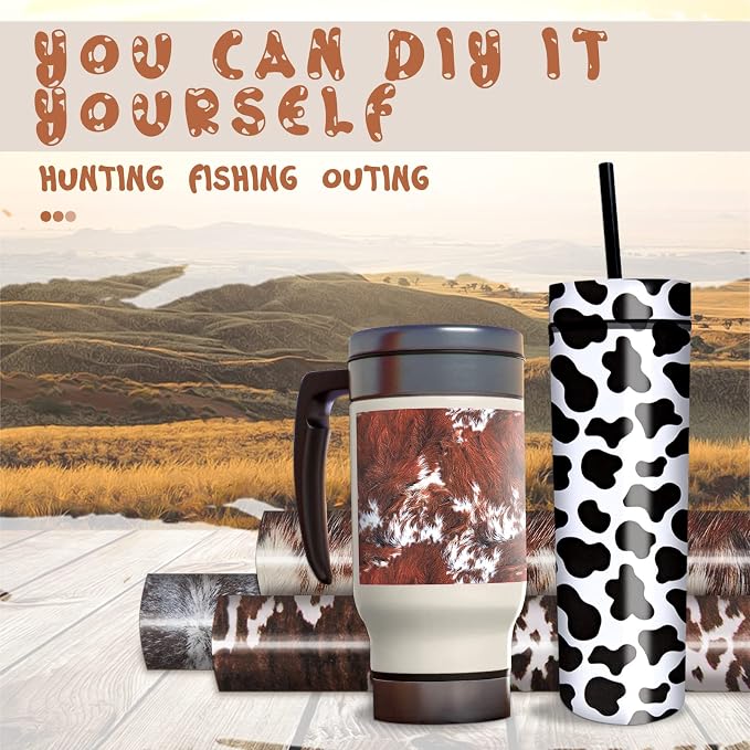 Tintnut Cowhide Permanent Vinyl 12x10in 10 Sheets Permanent Adhesive Vinyl | - Image 3