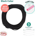 Pepperell Pony Bead Lacing – Hollow Lacing Tube Cord, 3 Connectors Included - Image 2