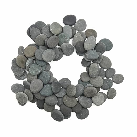 Lifetop 100 PCS Rocks Bulk for Painting, Natural River DIY Rock Flat & Smooth - Image 2