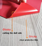 guangyintong Heat Transfer Vinyl Red HTV Rolls, Glossy Surface Red HTV Vinyl - Image 3