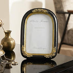 Cuspin Vintage 5x7 Picture Frame Black and Gold, Ornate Arched Resin Photo Frame - Image 3