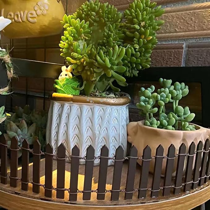 Fairy Garden Miniature Fence Accessories: Decorative White Wooden Picket Fence - Image 4
