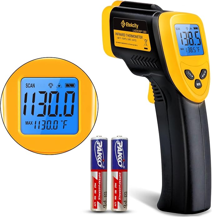 Etekcity Infrared Thermometer Laser Temperature Gun, -58°F~1130°F | Cooking by Etekcity
