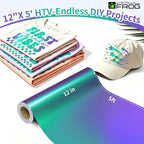 VINYL FROG Chameleon Heat Transfer Vinyl Roll 12" x12ft Gradual HTV Vinyl | - Image 2