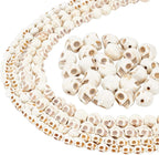 arricraft 200 Pcs 3 Sizes Skull Beads Creamy White, Synthetic Turquoise Bead by ARRICRAFT