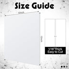 Outus 2 Pieces 1/16 Inch Thick White Acrylic Sheet 12 x 12 Inch White Acrylic - Image 2