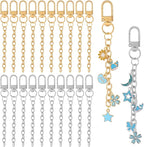 Chuyau 20pcs Keychain Making Kit Gold Silver Swivel Snap Hook Lobster Claw by chuyau