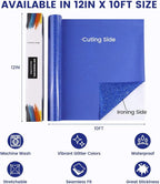 Blue Glitter HTV Heat Transfer Vinyl - Image 5