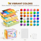 Jar Melo Air Dry Clay for Kids 36 Colors Modeling Clay Kit - Image 8