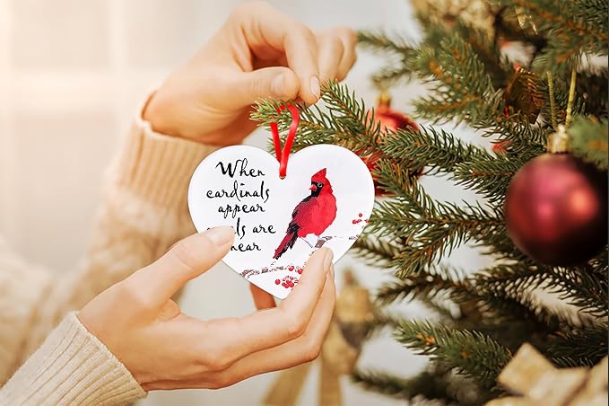 WaaHome Memorial Christmas Ornaments Red Cardinal Christmas Tree Ornaments - Image 4
