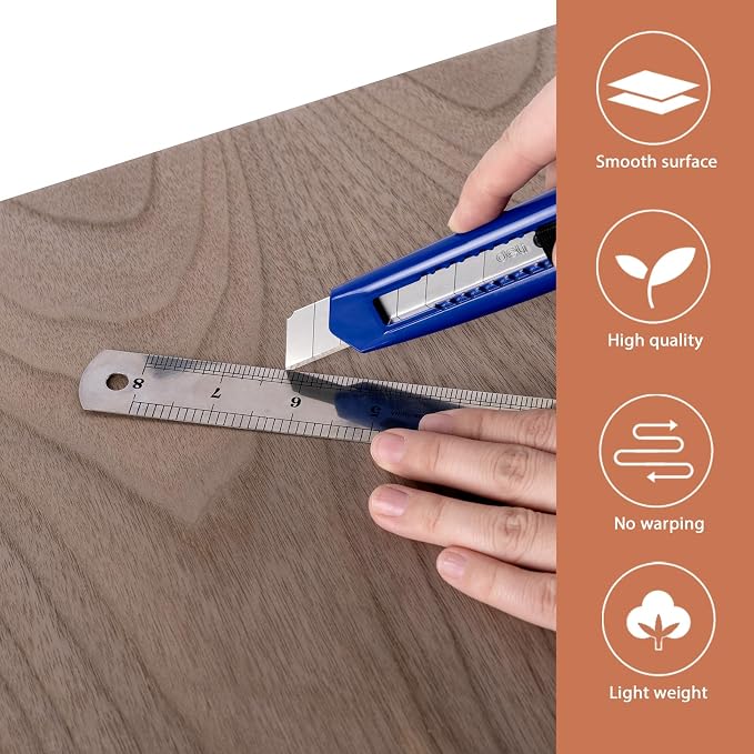 10 Pack Walnut Plywood Sheets 12x12x1/8 Inch, 3mm Plywood - Image 3