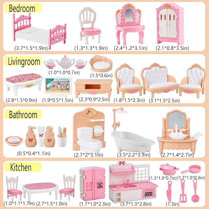 35 Pcs Dollhouse Furniture Accessories Set Mini House Furniture Small Dollhouse - Image 6