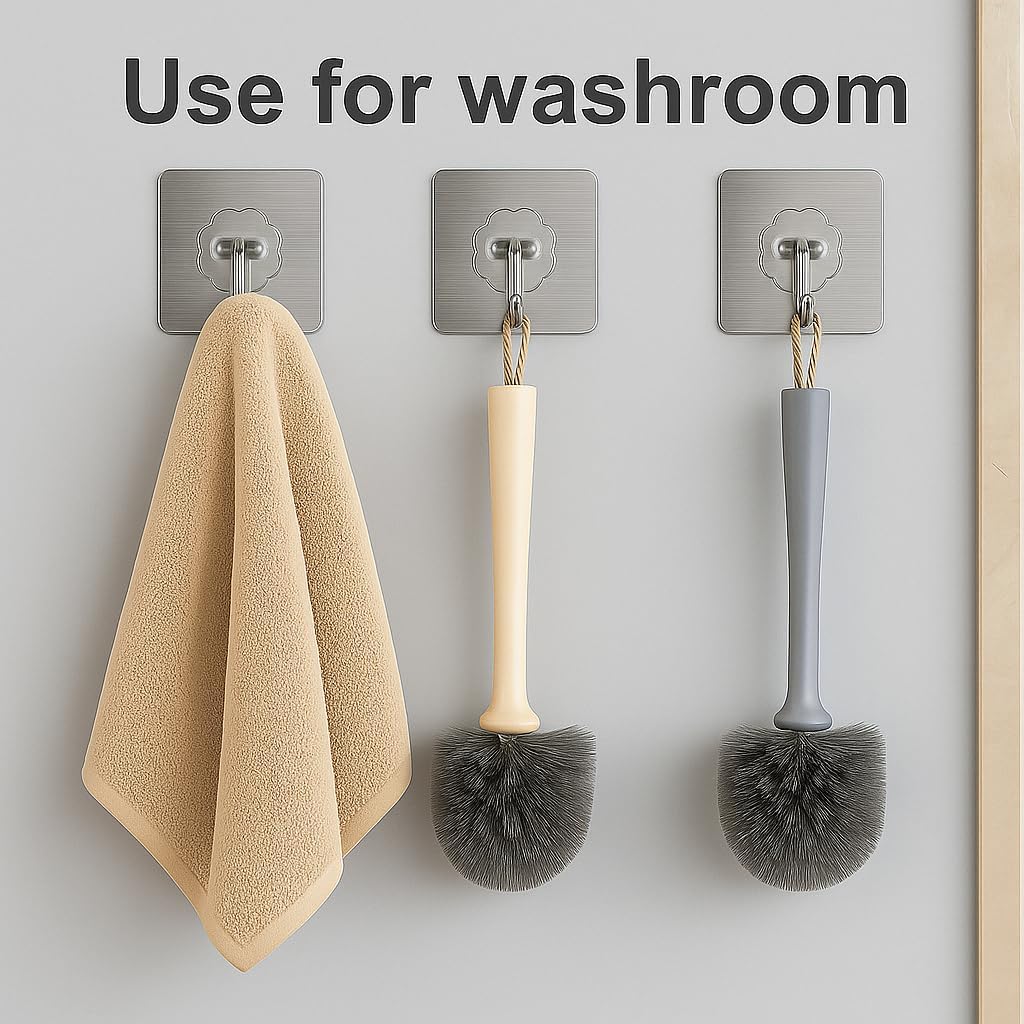 Heavy Duty Adhesive Wall Hooks - 20 Pack 28lb(Max) 2.36 x 2.36 Inches Can be Use for Office Decor, Bathroom, Home & Kitchen Improvement Indoor and Outdoor