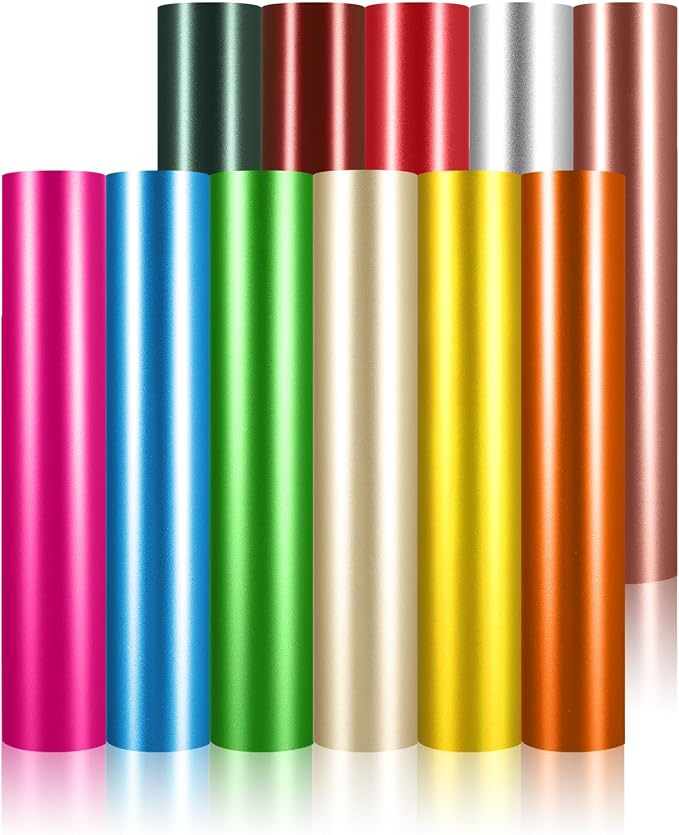 TECKWRAP Metallic Chrome Matte Adhesive Craft Vinyl Permanent Vinyl Sheets 12" by TECKWRAP