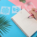 20 Pcs Flower Stencils 2.95 Inch Reusable Flower Stencils - Image 6