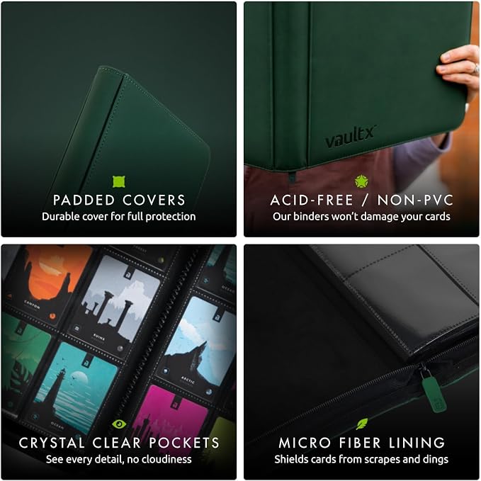 Vault X 9 Pocket Zip Trading Card Binder 360 Cards Exo-Tec | Holds 360 - Image 6