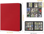 12 Pocket Ringless Side Loading Trading Card Binder, 720 Cards PU Fixed Page - Image 2