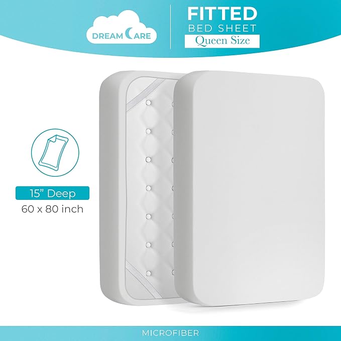 DREAMCARE Fitted Sheet Queen Size - Image 4