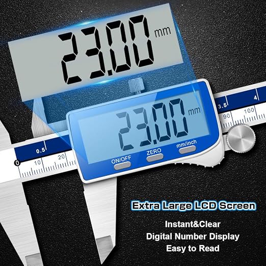 Qfun Digital Caliper, 0-6inch Caliper Measuring Tool Extreme Accuracy IP54 - Image 6