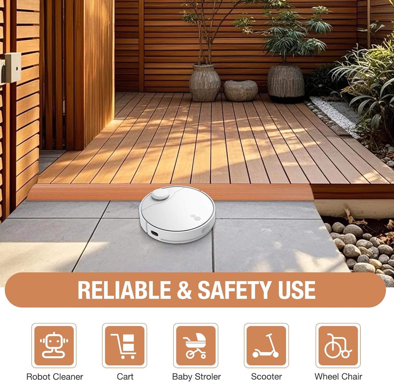 Floor Transition Strip Self Adhesive Vinyl Door Threshold for Doorways Carpet Edging Trim Overlap Edge Reducer for Laminate Floor, Carpet, Tile (Yellow Oak Grain, 1/5" to 2/5", 6.6Ft)