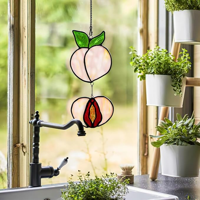 Peach Decor Stained Glass Suncatcher - Image 7