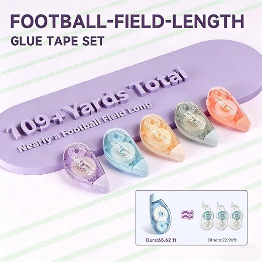 Upgrade 3X Longer Glue Tape, Photo-Safe Acid-Free Double Sided Tape - Image 2