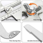 Tlence Steel Brake Resetting Gauge, Drum Brake Measuring Tool, Heavy Duty Dual - Image 3