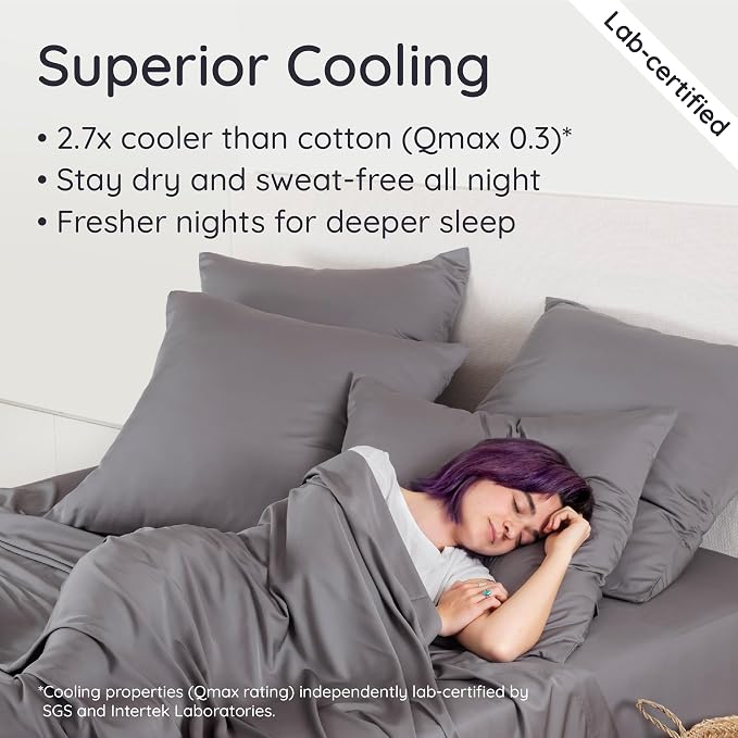Bambaw 100% Viscose Derived from Bamboo Fitted Sheet, Cooling Fitted Sheet King - Image 3