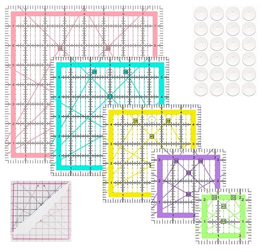 Quilting Rulers, 5 Quilting Square Rulers, Quilting Rulers and Templates by HUIFARI