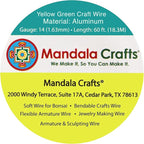 Mandala Crafts 14 Gauge Yellow Green Anodized Aluminum Craft Wire, 60 FT | - Image 3