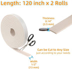 Felt Strips with Adhesive Backing – Furnigear Heavy Duty Cuttable Felt Tape - Image 2