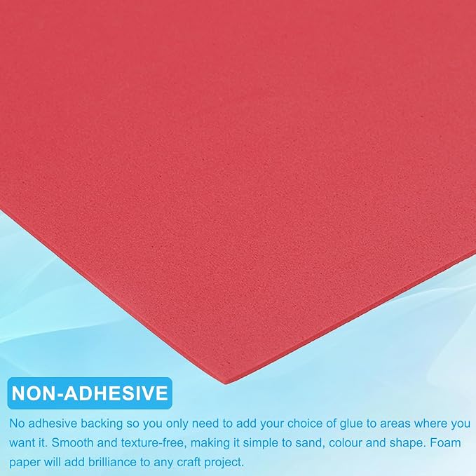 PATIKIL EVA Foam Sheet 10Pcs 12x8 Inch 2mm Thick Red | Easy Cutting EVA Foam - Image 4