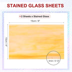 PATIKIL 4 x 6 Inch Transparent Stained Glass Sheets, 2 Sheets Mosaic Glass - Image 2