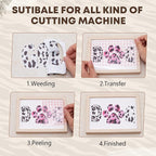 Tintnut Leopard Permanent Vinyl 8 Pcs 12x10in Black White Adhesive Vinyl | - Image 3