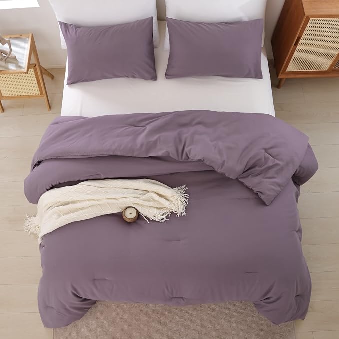 ROSGONIA Dusty Purple Twin/Twin XL Comforter Set - Image 7