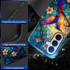 for Samsung Galaxy S26+ Case, Stained Glass Hummingbird Pattern Glossy 2 in 1 - Image 3