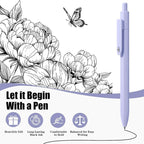 Piochoo Gel Pens, 0.5mm Quick Dry Black Ink Fine Point Smooth Writing Pens - Image 4