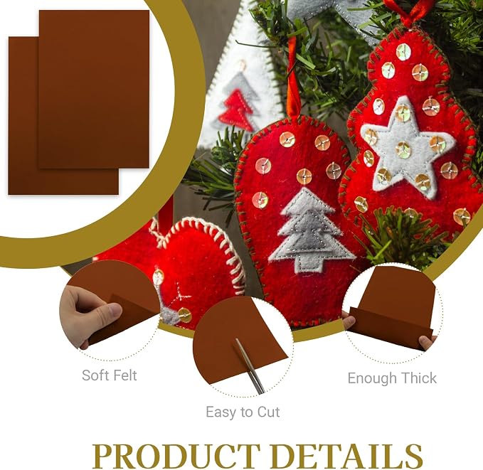 12 Pcs Felt Sheets, 7x11 Inch Stiff Felt - Image 3