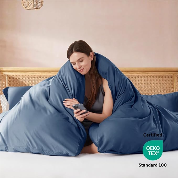 Nestl Navy Blue California King Duvet Cover Sets - Image 3