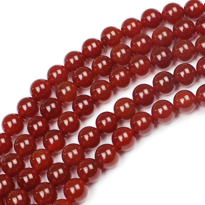 MJDCB Natural Stone Bead Red Cornelian Gemstone Loose Beads - Image 5