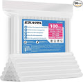 EZUVITA 100-Pack Full Size Hot Glue Sticks, 0.43” Dia x 8” Long | Clear by EZUVITA